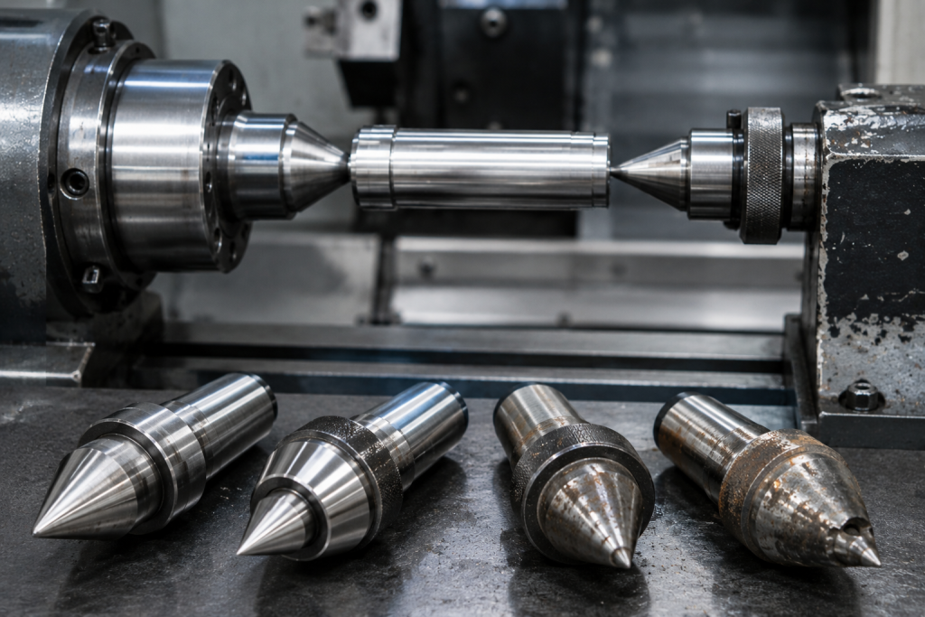 Precision machining accuracy affected by worn centres and tooling in engineering applications